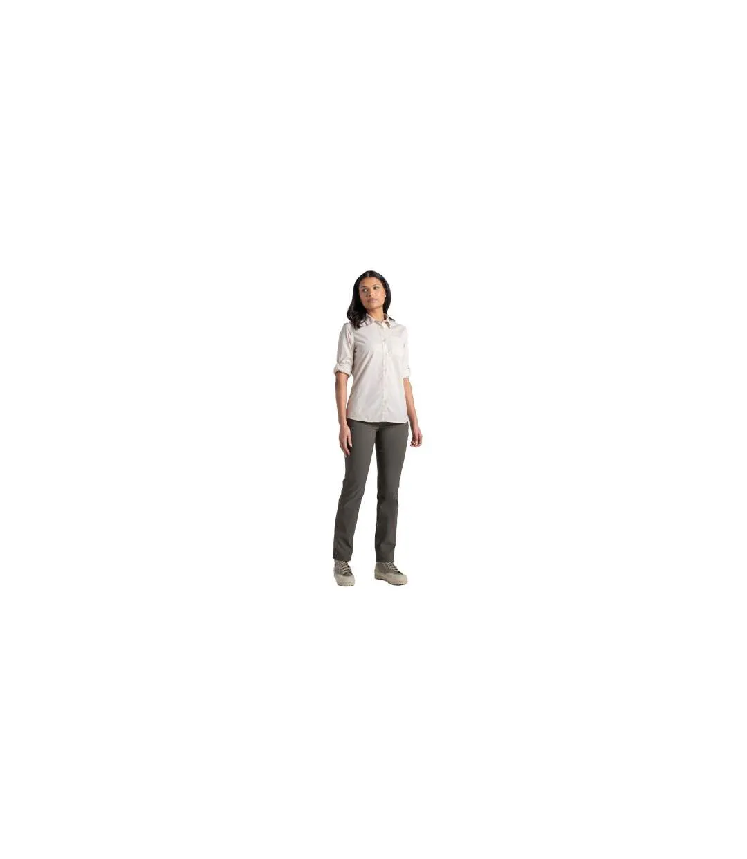 Womens/ladies Kiwi Iii Long-sleeved Shirt Stone Craghoppers-1