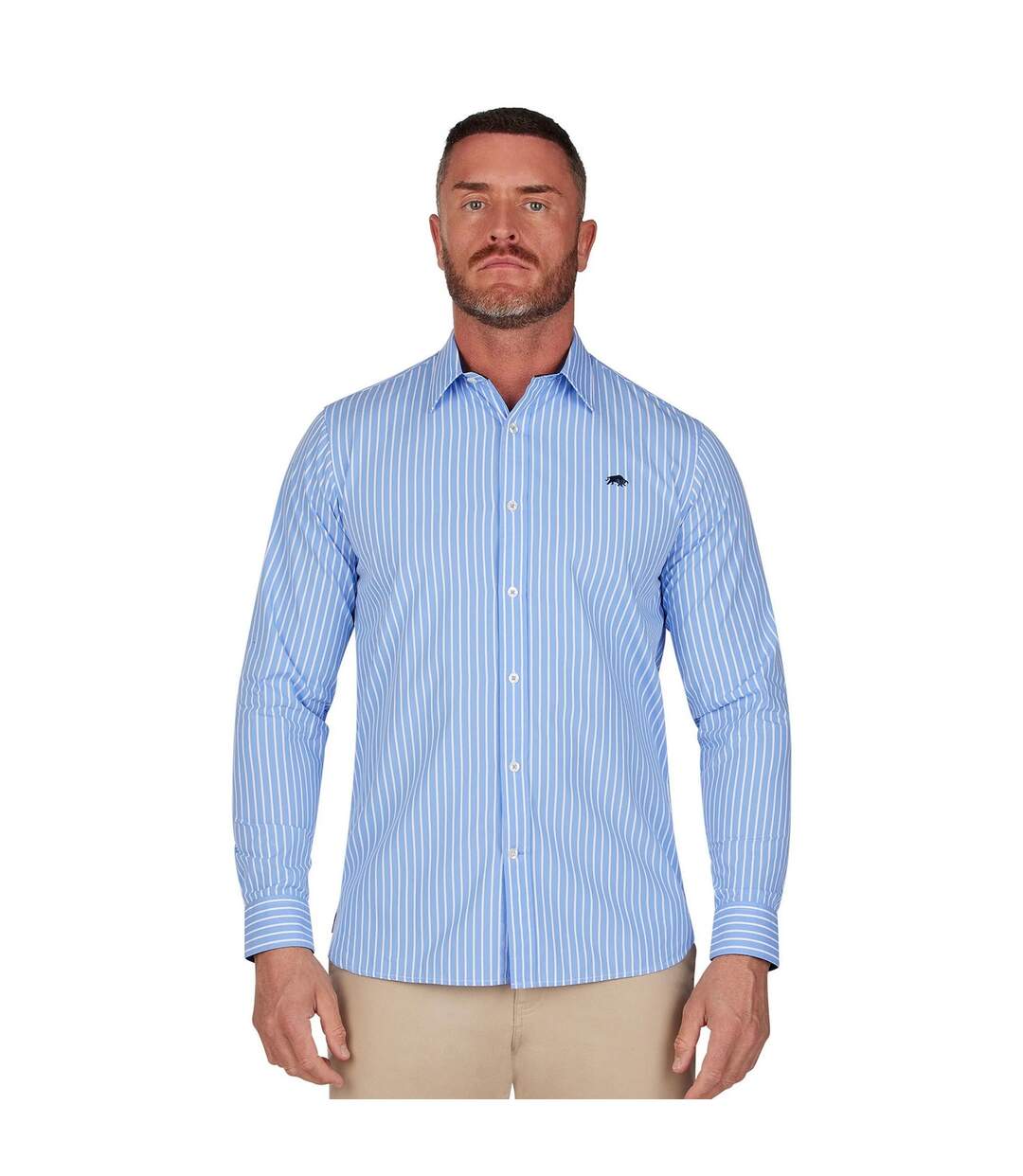 Chemise classic homme bleu Raging Bull-3