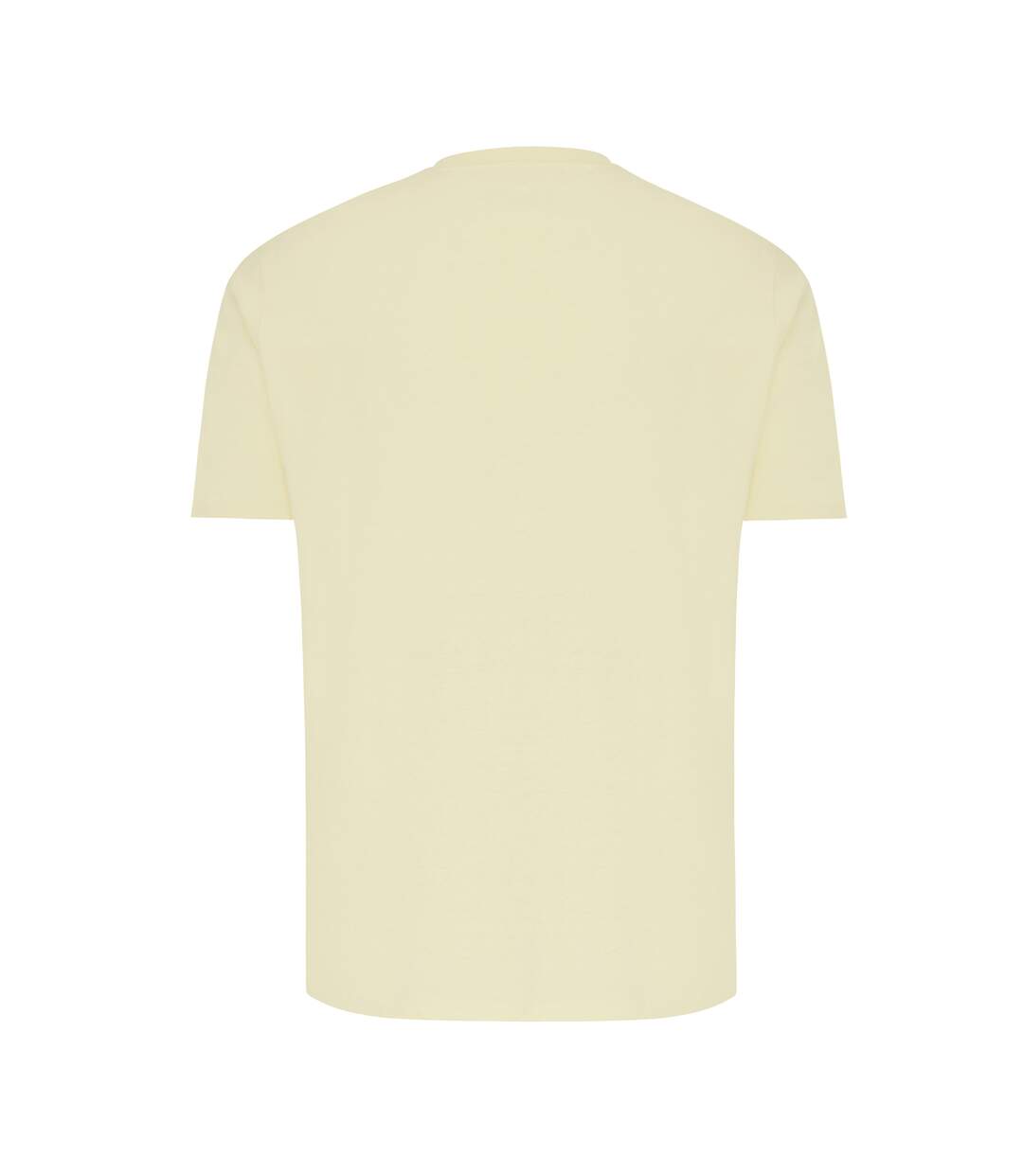 Unisex adult brett recycled cotton t-shirt yellow cream Iqoniq-2