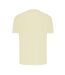 Unisex adult brett recycled cotton t-shirt yellow cream Iqoniq-2
