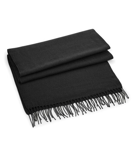 Beechfield Unisex Classic Woven Oversized Scarf (Black) (One Size) - UTRW7305