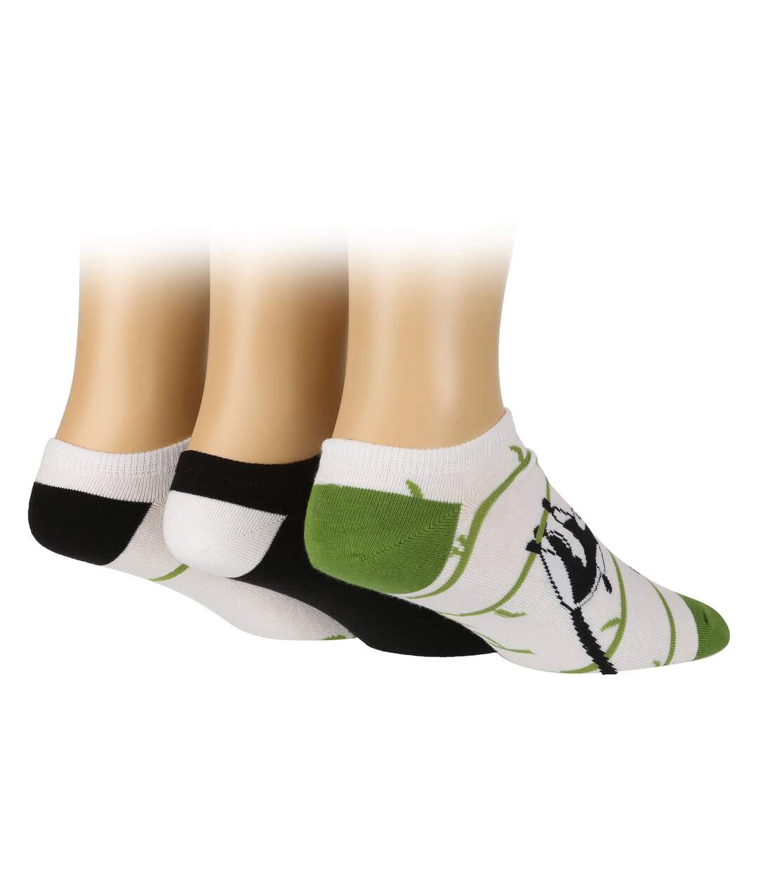 6 Pairs Mens Cotton Novelty Trainer Socks | Low Cut Ankle Patterned Socks-3