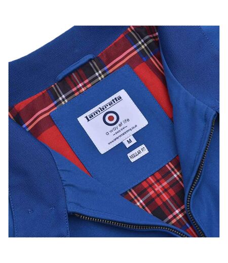Mens Shower Resistant Harrington Jacket Royal Blue Lambretta