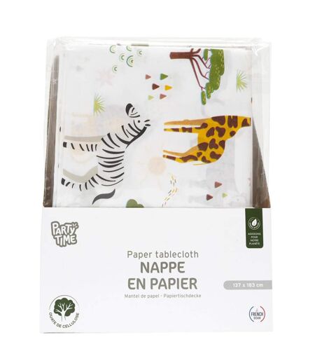 Nappe en Papier Savane 137x183cm Blanc