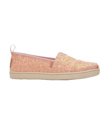 Womens/ladies Alpargata Quartz Loafers Pink Toms