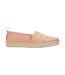 Womens/ladies Alpargata Quartz Loafers Pink Toms-3