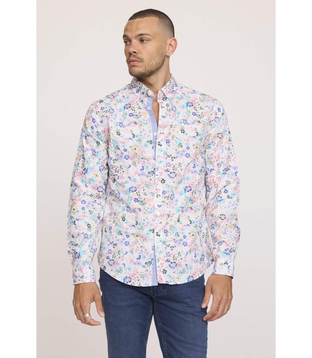 Chemise manches longues coton regular DAVIS ML-1