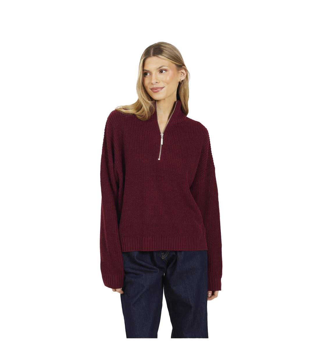 Pull Femme Bordeaux Brave Soul-2