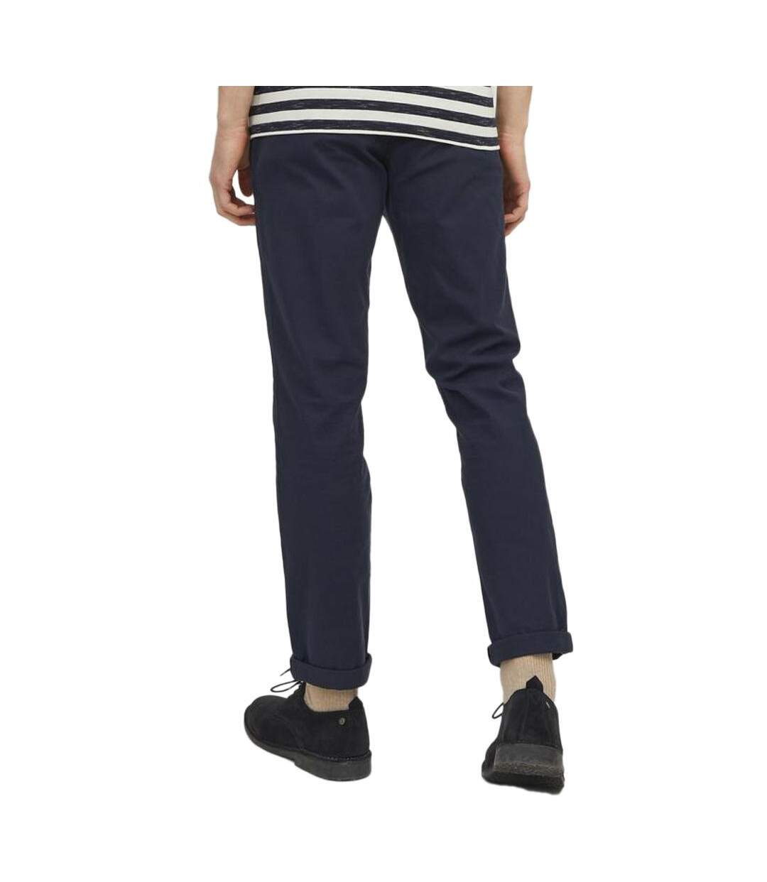 Pantalon chino marine foncé homme jack & jones marco-2