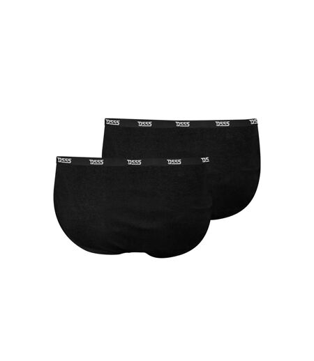 Pack of 2  Mens d555 thompson y front briefs  black Duke