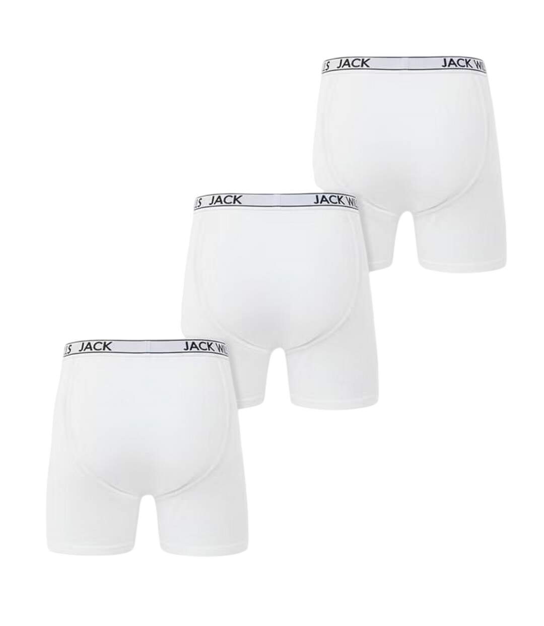 Pack Of 3  Mens Boxer Shorts  White Jack Wills-3