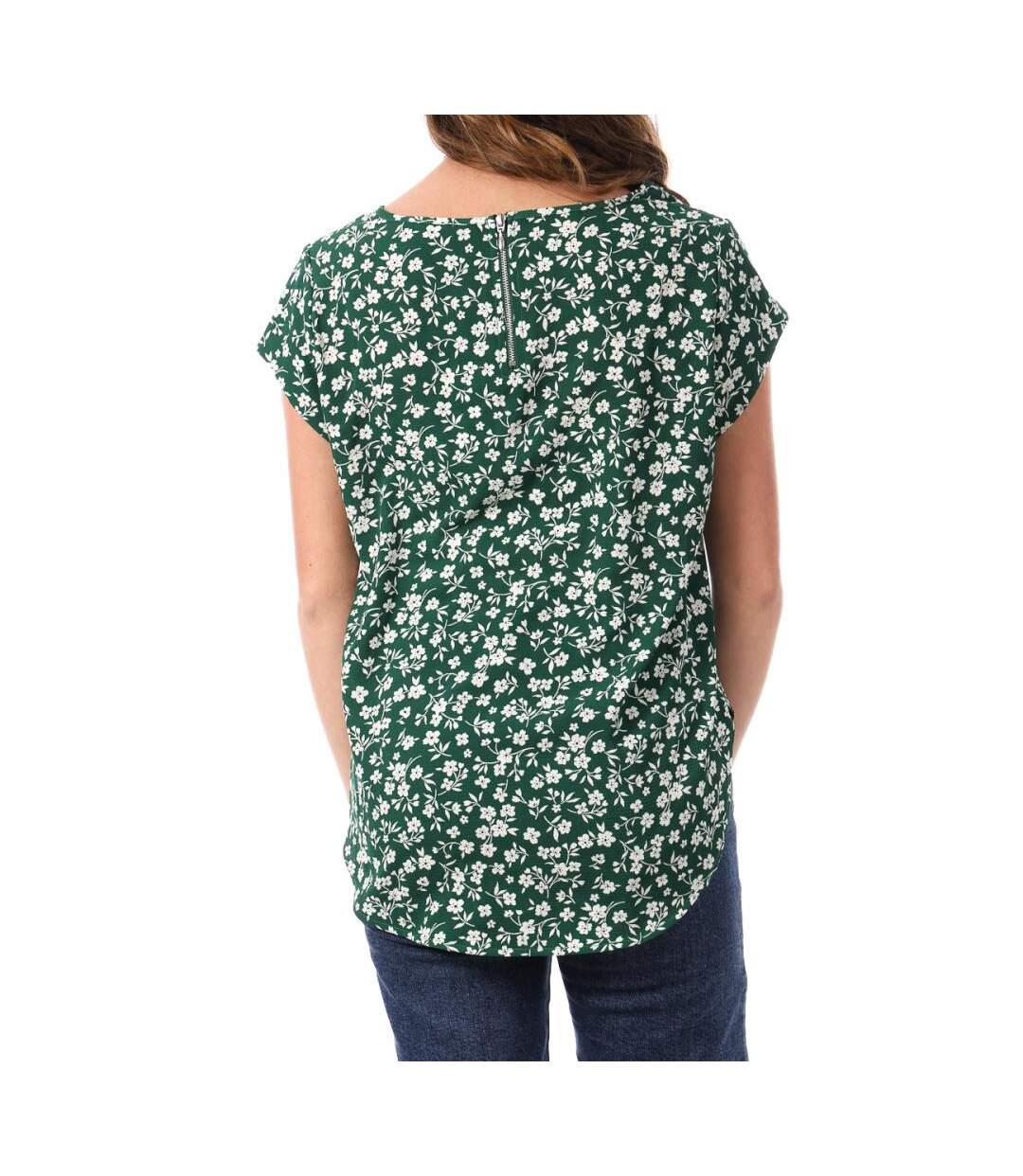 Top Imprimé Vert à Motifs Femme Only Vic - 34