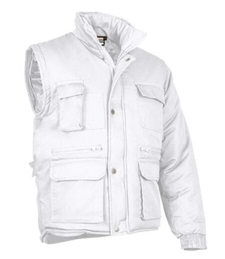 Veste matelassée manches amovibles - Homme - REF MIRACLE - blanc