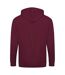 Awdis Plain Mens Hooded Sweatshirt / Hoodie / Zoodie (Burgundy) - UTRW180