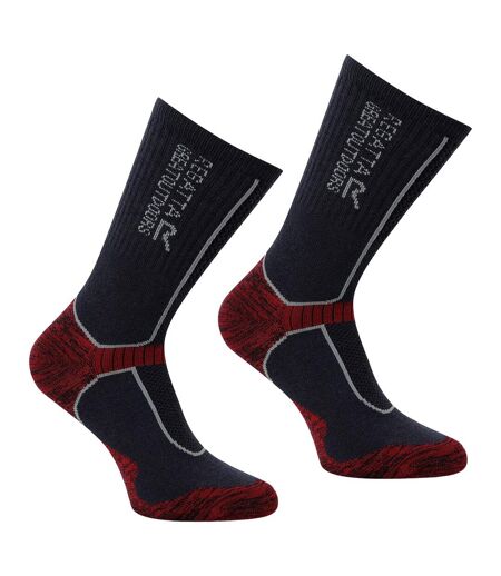 Chaussettes De Randonnée Homme Gris Foncé Rouge Regatta