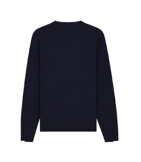Pull Motif/style Logo Brodé Homme Bleu Foncé Boss