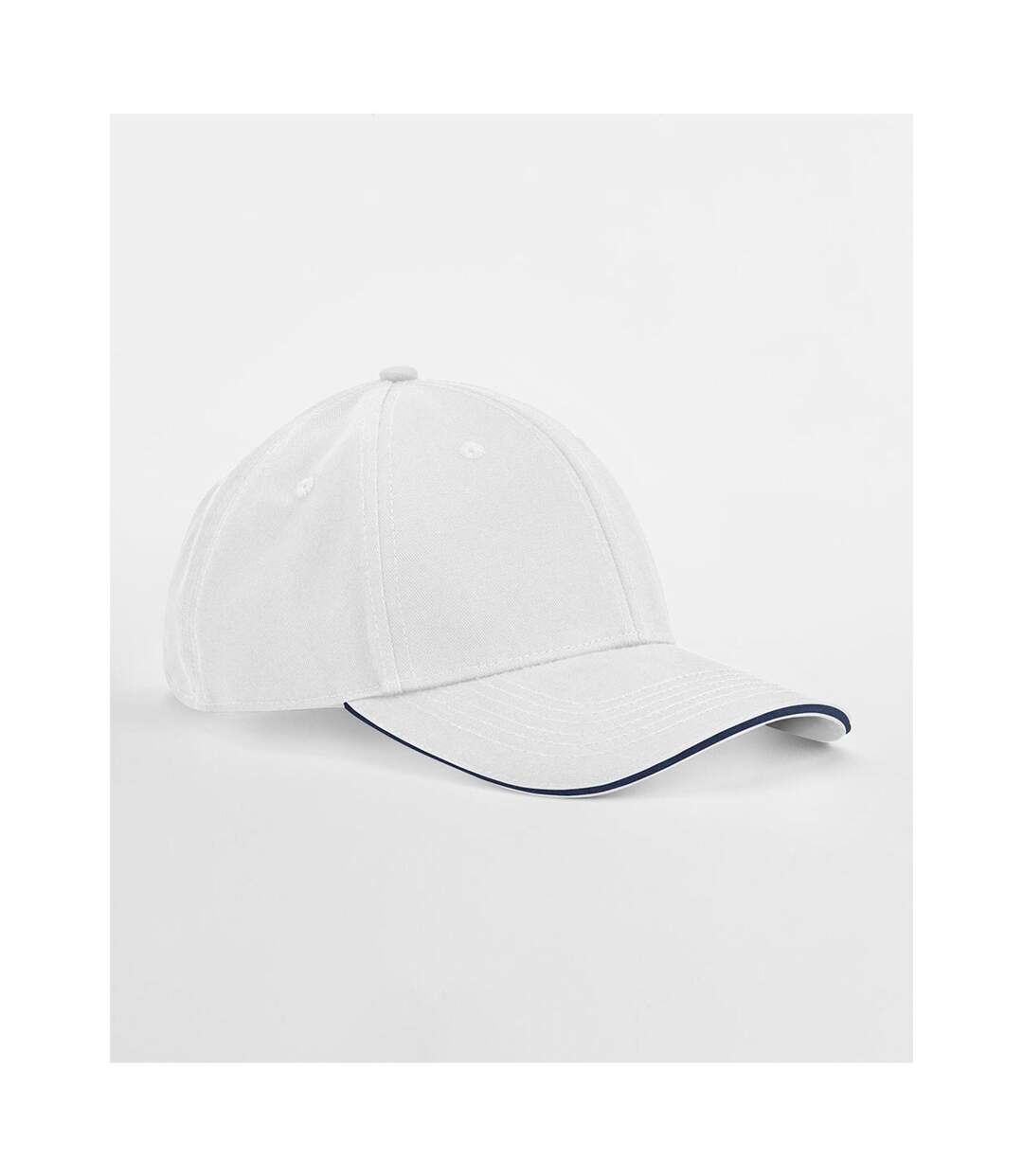 Casquette De Baseball Motif/style 6 Panneaux Earthaware Blanc Bleu Marine Français Beechfield-2