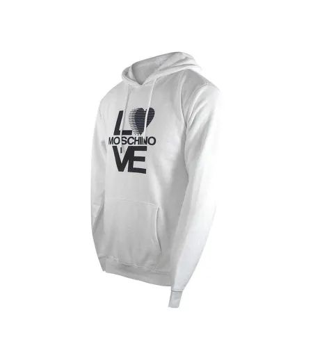 Womens/ladies Love Bold Logo Hoodie White Love Moschino