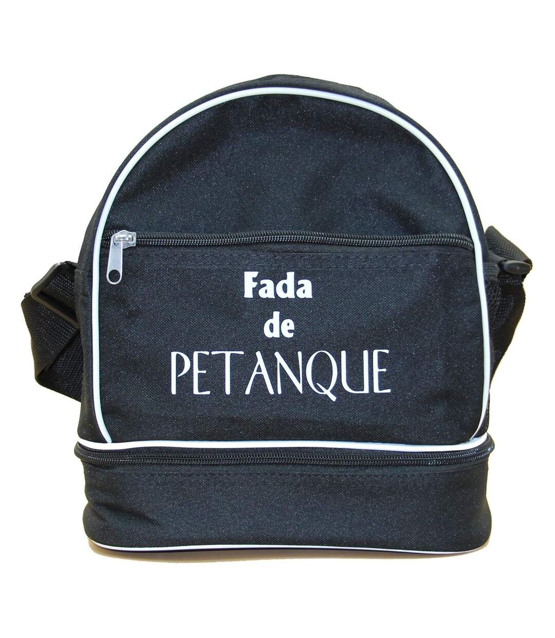 Sac bandoulière pour 3 boules de pétanque - Fada de pétanque - noir-1