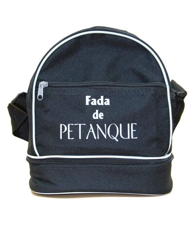 Sac bandoulière pour 3 boules de pétanque - Fada de pétanque - noir