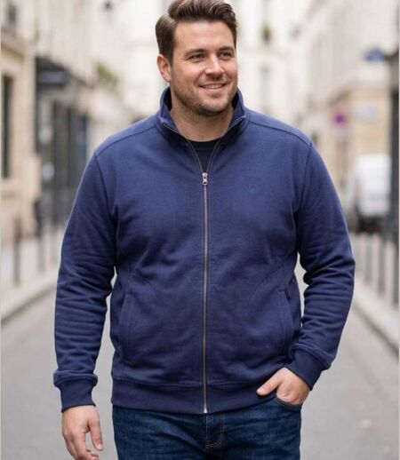 CHALLENGER VE4001 — Veste zippée molleton marine : le confort doux au quotidien