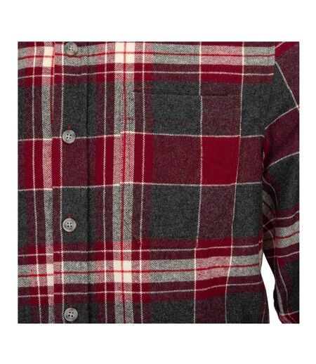 Mens Checkered Shirt Black Red Firetrap