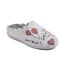 OZABI Pantoufles Ouvertes Femme, Feutrine Imprimée, Col Festonné-1