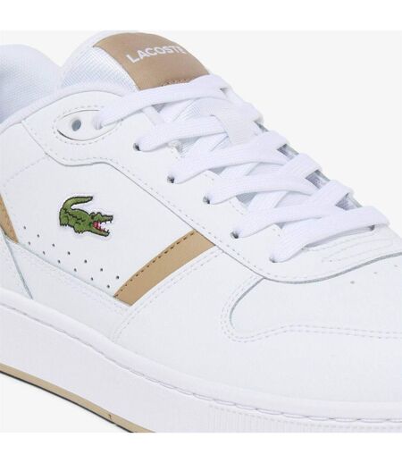 Baskets T-clip Homme Blanc Marron Lacoste