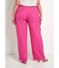Pantalon large taille élastiquée aspect lin-2