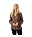 Blouse Motif/style Imprimé Léopard Femme Marron Noir Biba-1