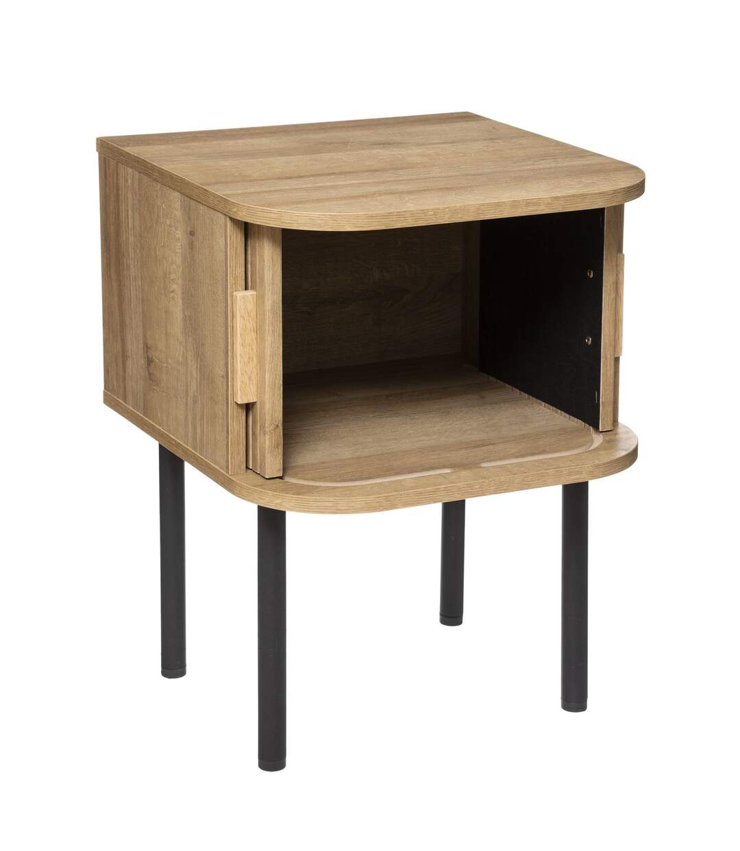 Table de chevet 2 portes Colva - Beige-2
