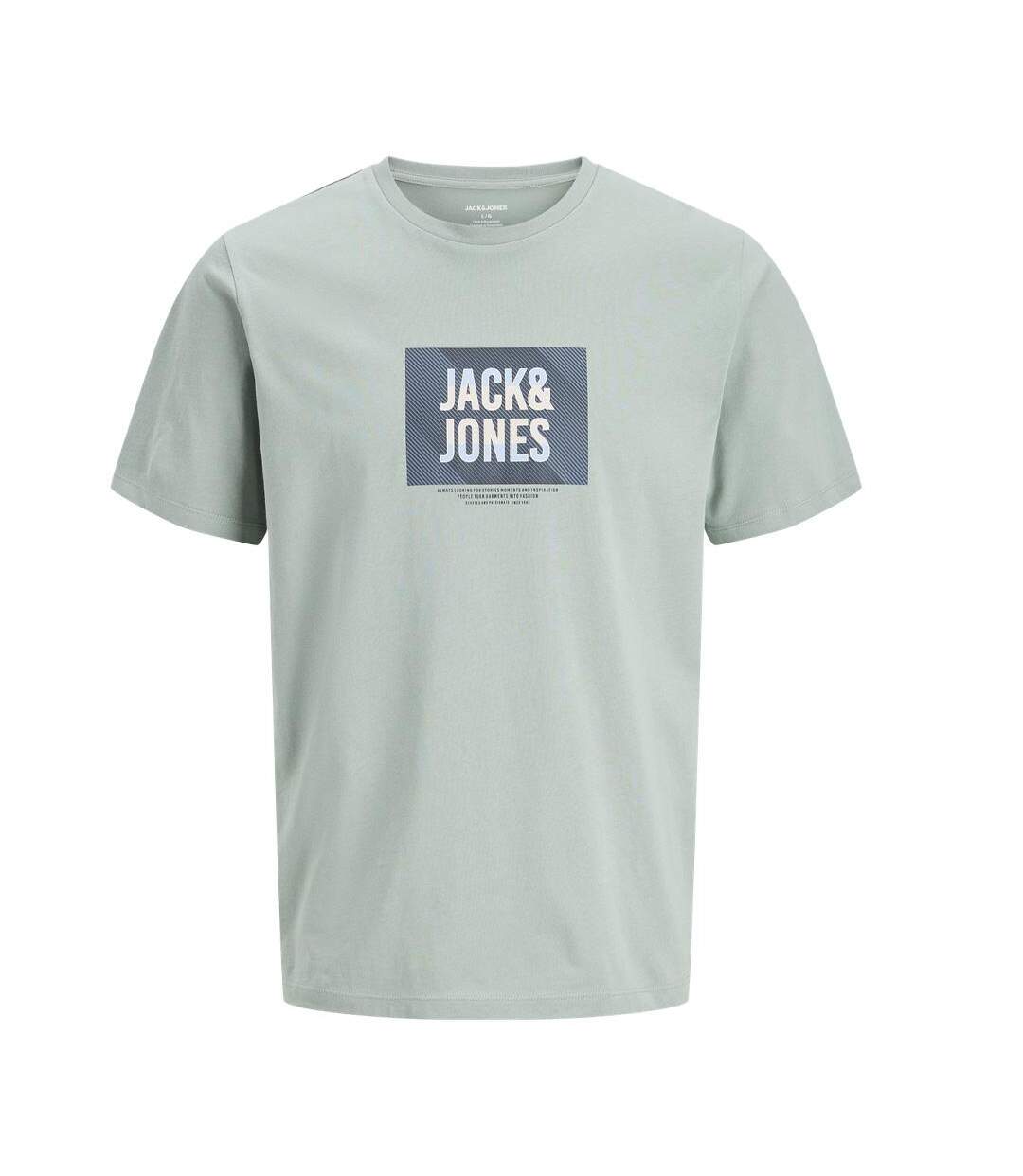 T-Shirt vert pale homme jack & jones hurban-1
