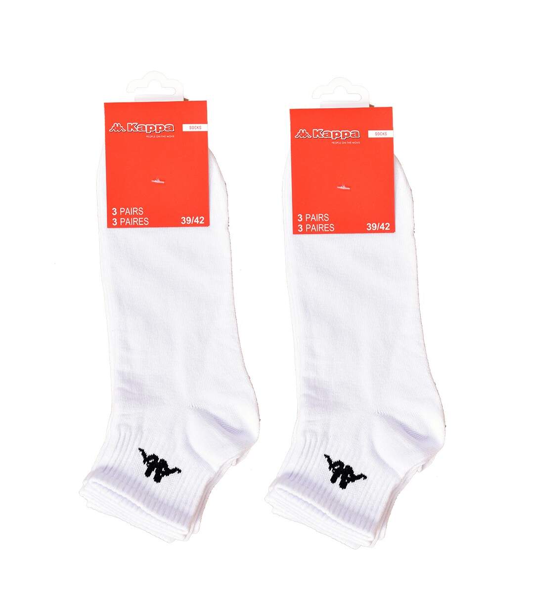 Chaussettes homme KAPPA Socquettes Pack de 6 Paires Blanches