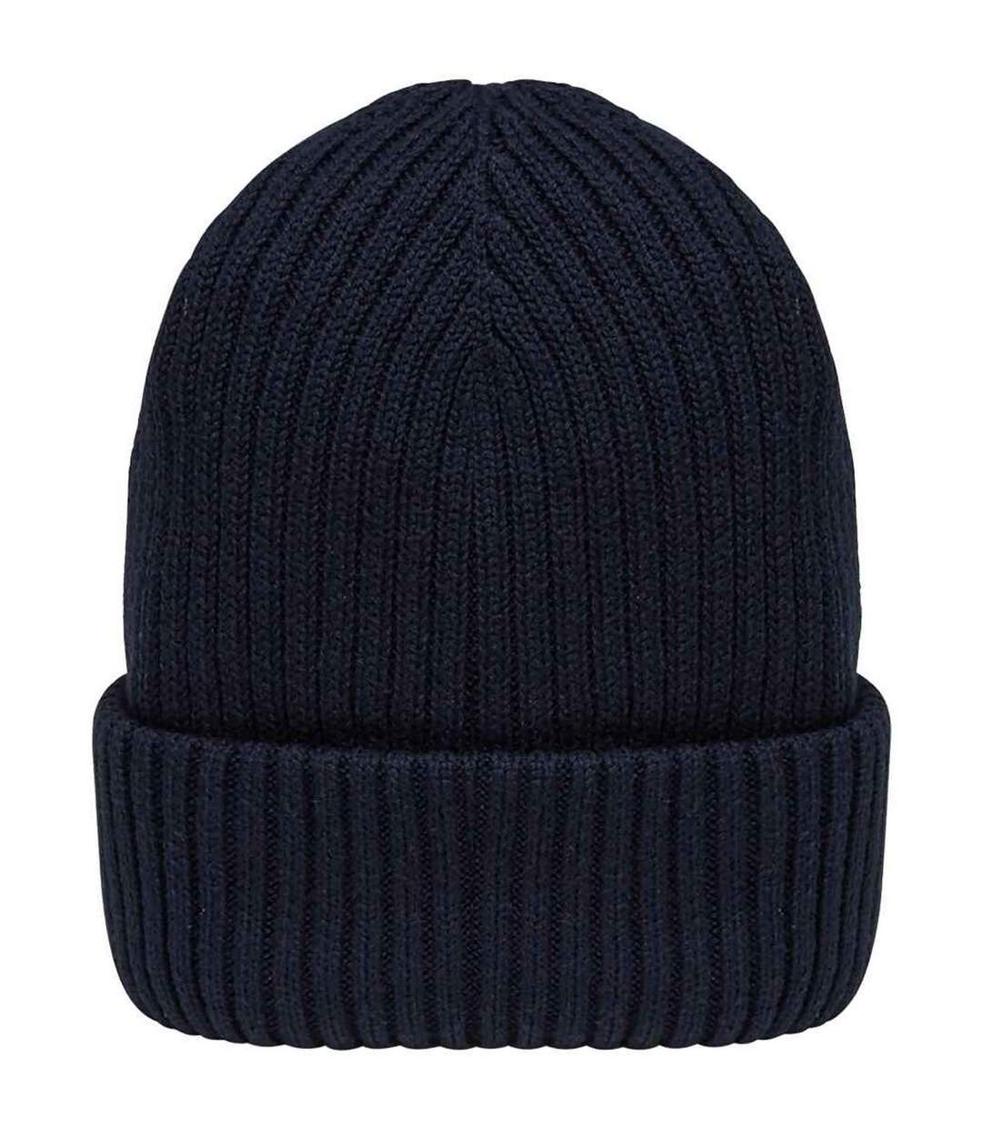 Unisex adult wide cuff beanie navy Native Spirit-2