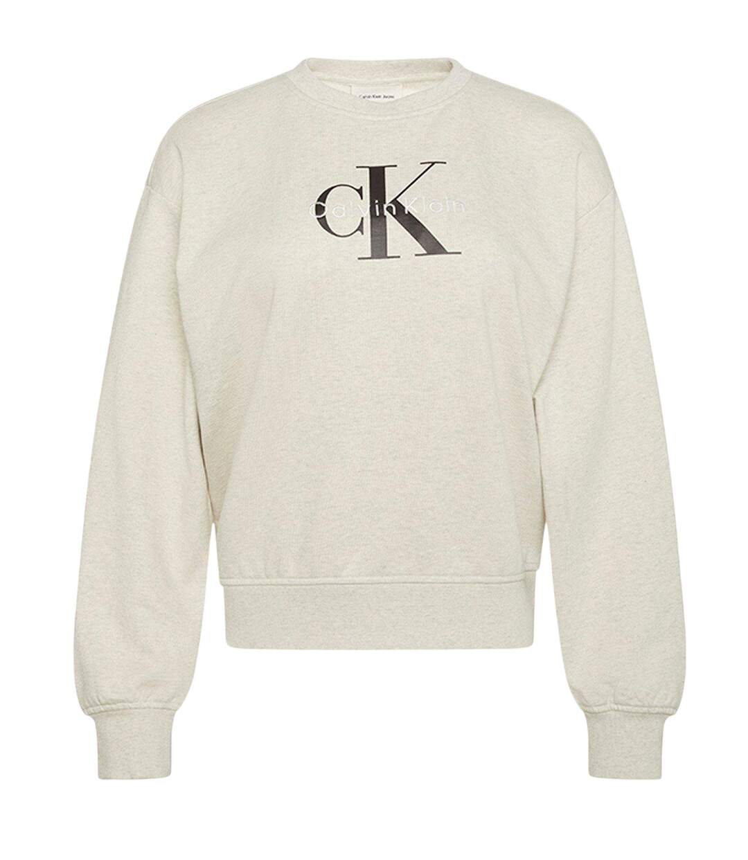 Sweat Femme Vanille Chiné Calvin Klein-1
