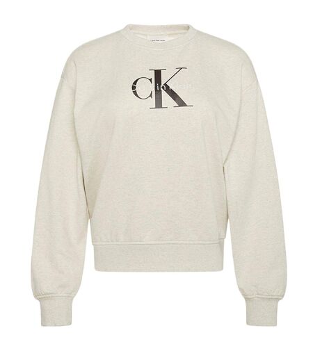 Sweat Femme Vanille Chiné Calvin Klein