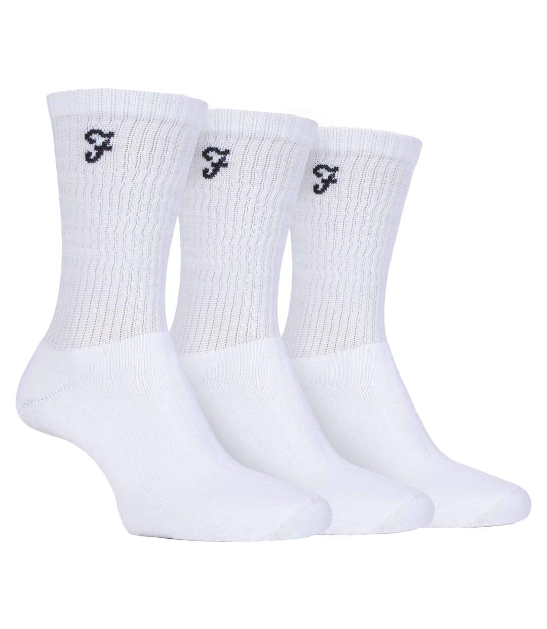 3 Pk Mens Cushioned Sole Sports Crew Socks-1