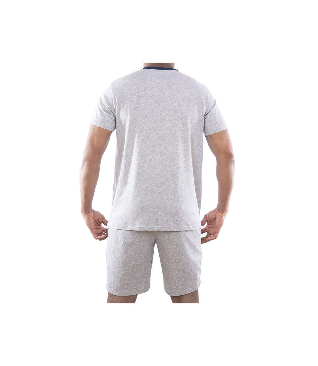 Ensemble homme Pyjama court T-shirt col tunisien Serge Blanco