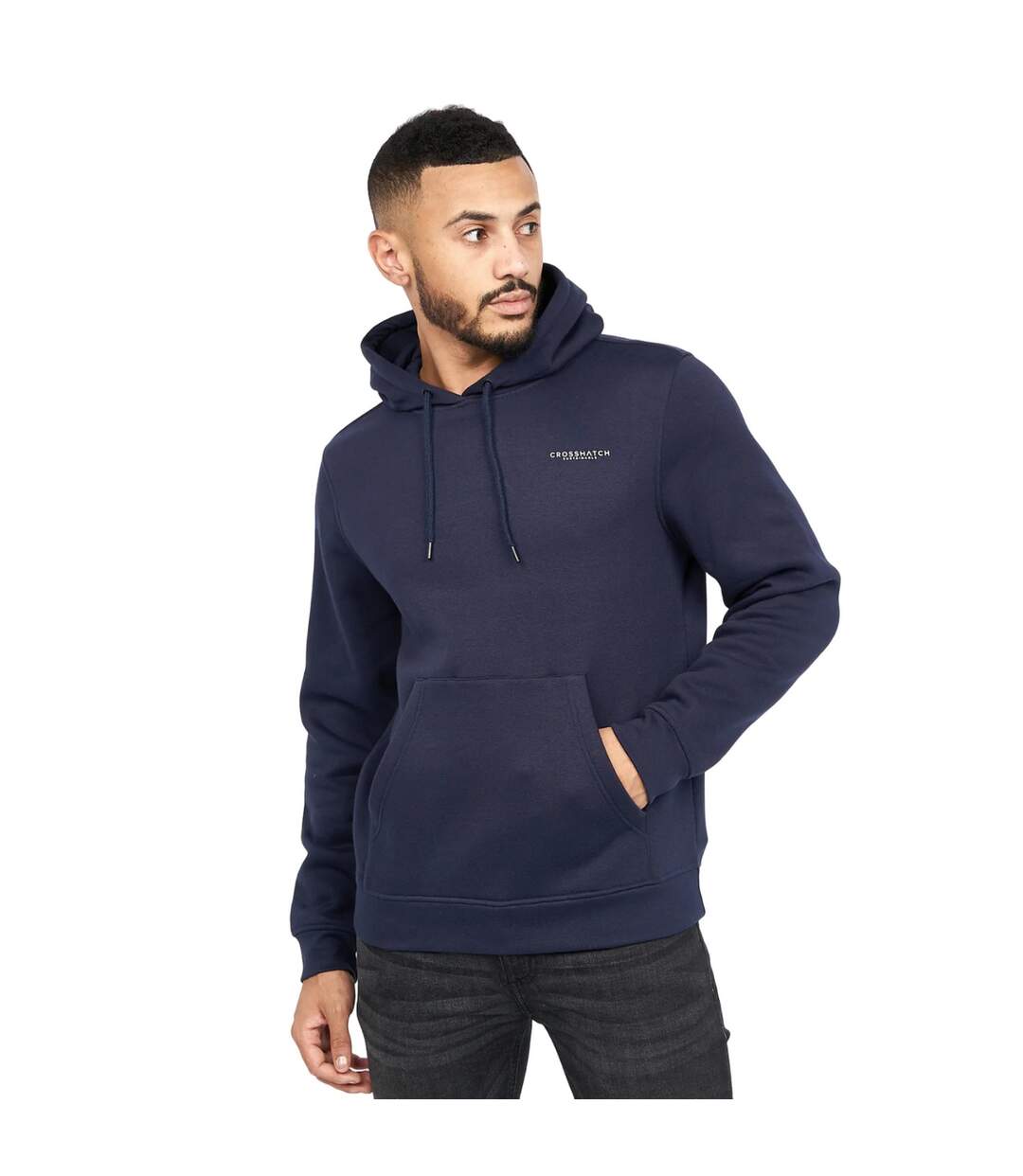 Pack Of 2  Mens Traymax Overhead Hoodie  Navy Mustard Crosshatch-3