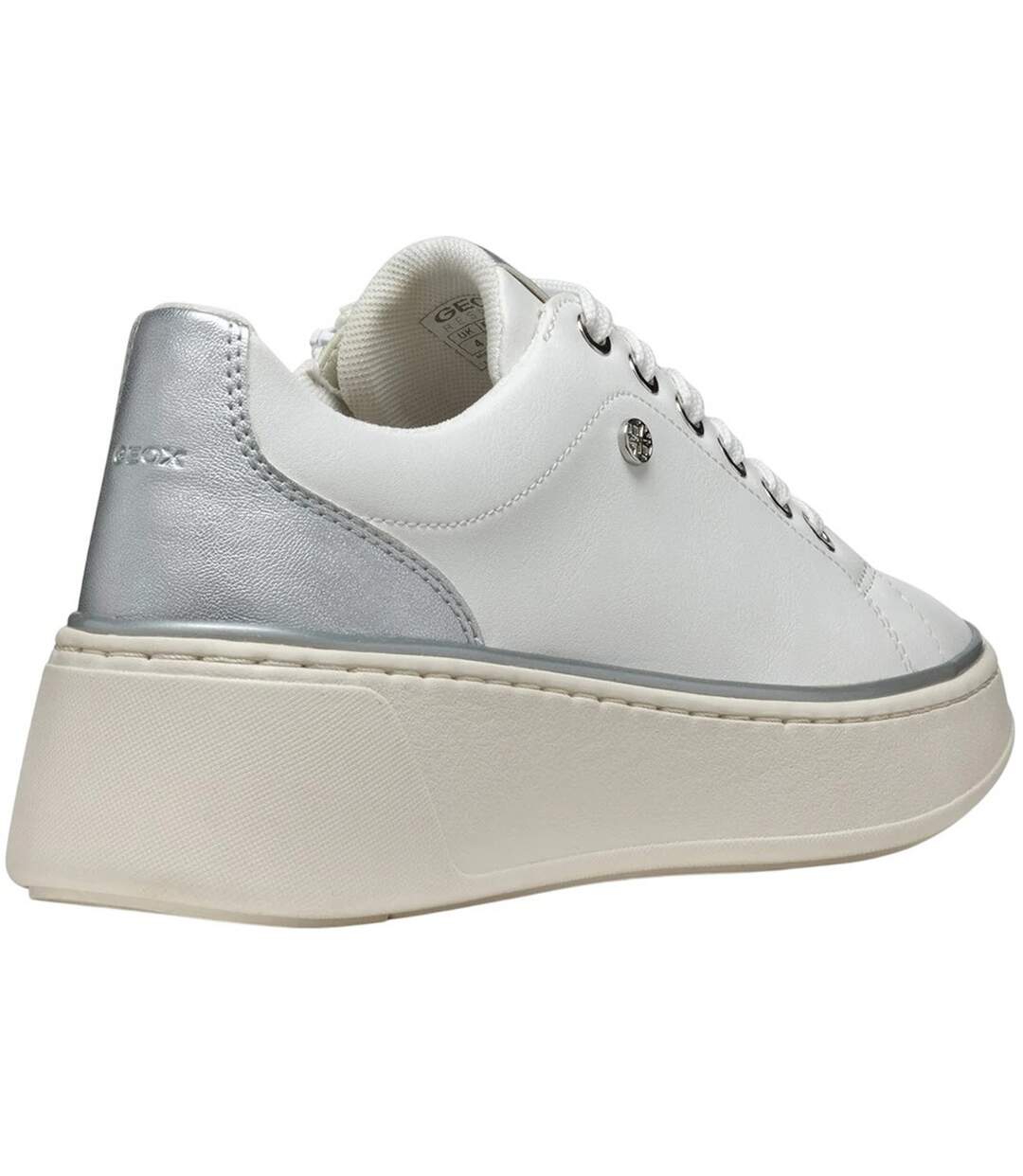 Baskets D Sunnetty Femme Blanc Argenté Geox-2