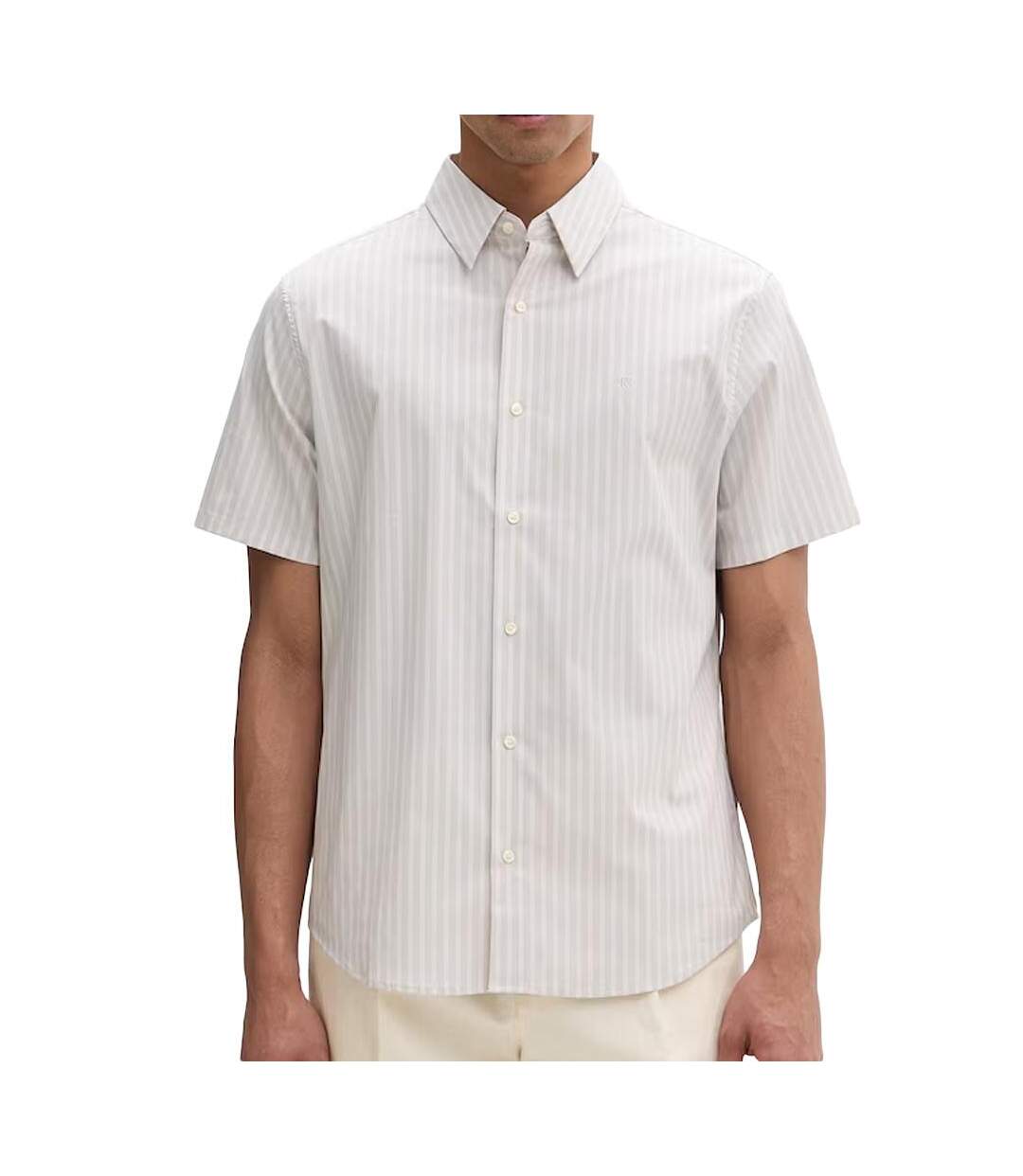 Chemise beige homme calvin klein jeans yd multi pinstrip-1