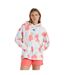 Sweat À Capuche Motif/style Tie-dye Wow Femme Blanc Rose O´Neill-1