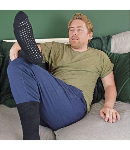3 Pairs Unisex Multipack Anti-Slip Bamboo Slipper Socks with Grippers