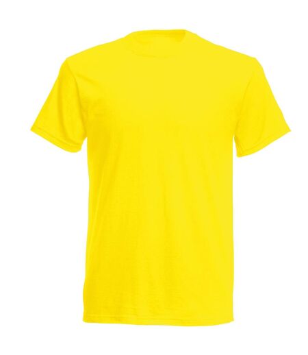 Fruit Of The Loom Mens Screen Stars Original Full Cut Short Sleeve T-Shirt (Yellow) - UTBC340