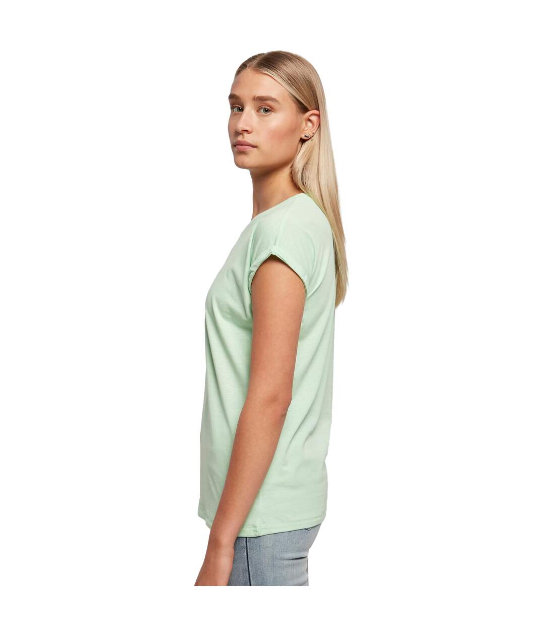 T-shirt femme vert pâle Build Your Brand