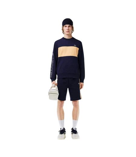 Sweat Motif/style Blocs De Couleurs Homme Bleu Marine Lacoste