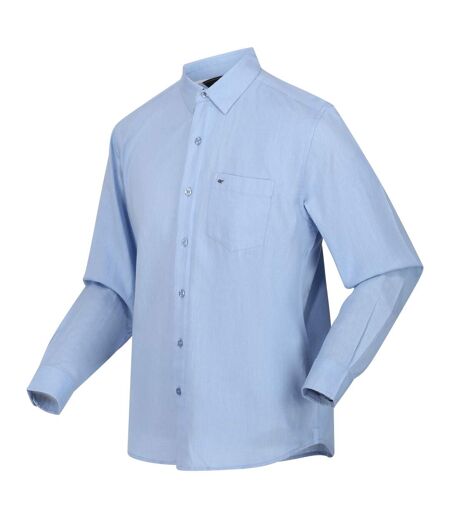 Regatta Mens Brycen Linen Shirt (Lake Blue) - UTRG7677