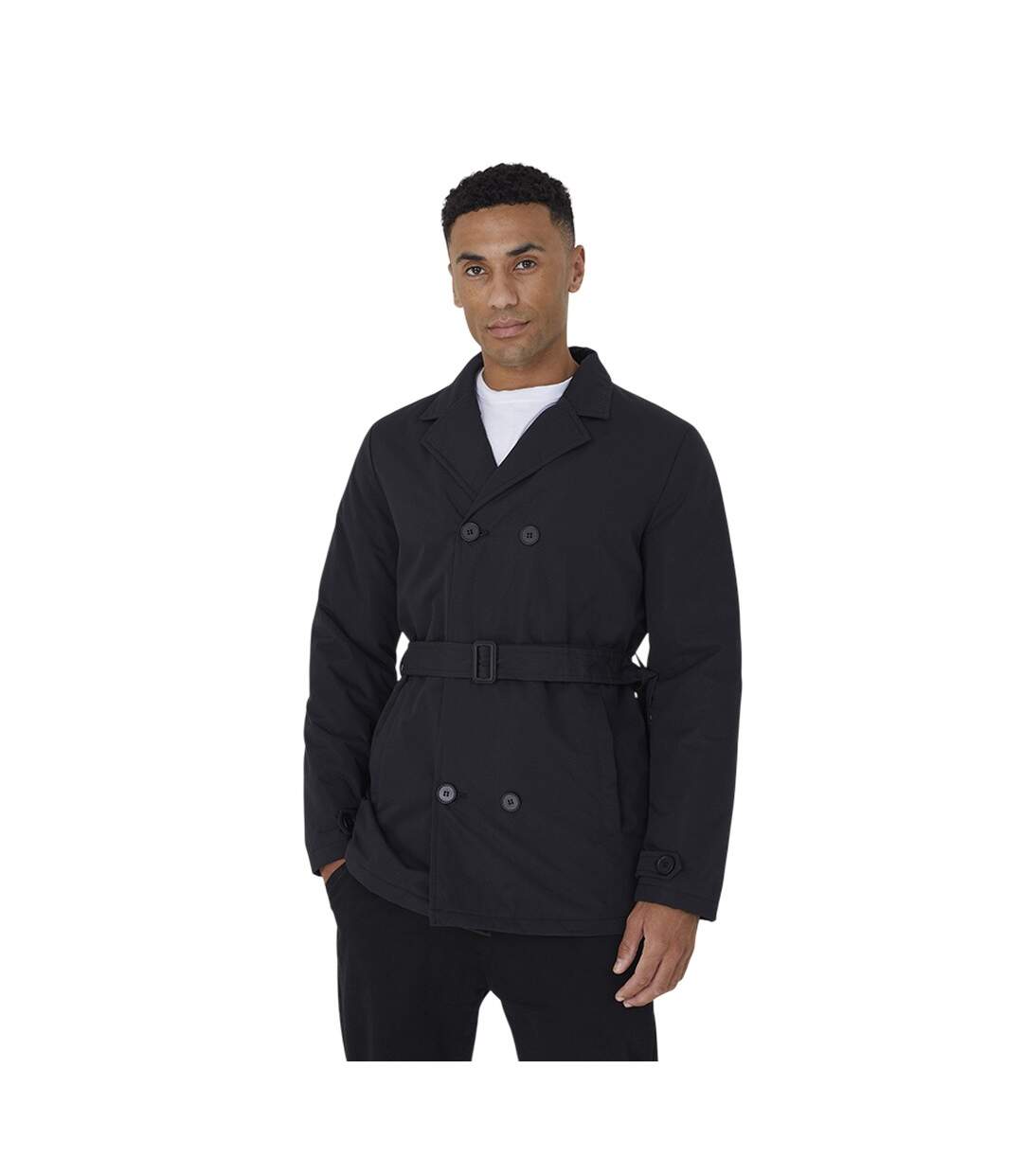 Trench Homme Noir Brave Soul-2