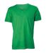 T-shirt style bohémien col V homme JN976 - vert fougère