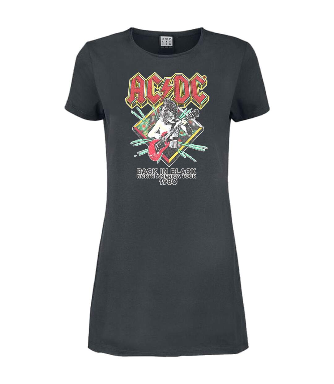 Robe t-shirt north america tour femme charbon AC/DC-1